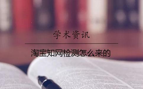淘寶知網檢測怎么來的