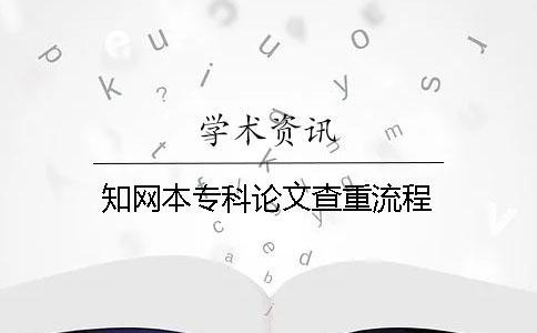 知網(wǎng)本專科論文查重流程