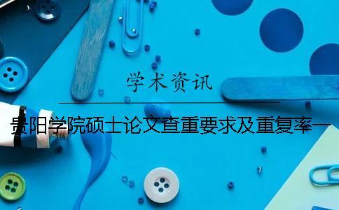 貴陽學(xué)院碩士論文查重要求及重復(fù)率一