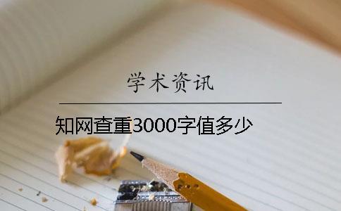 知網(wǎng)查重3000字值多少