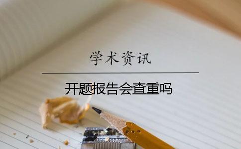 開題報告會查重嗎